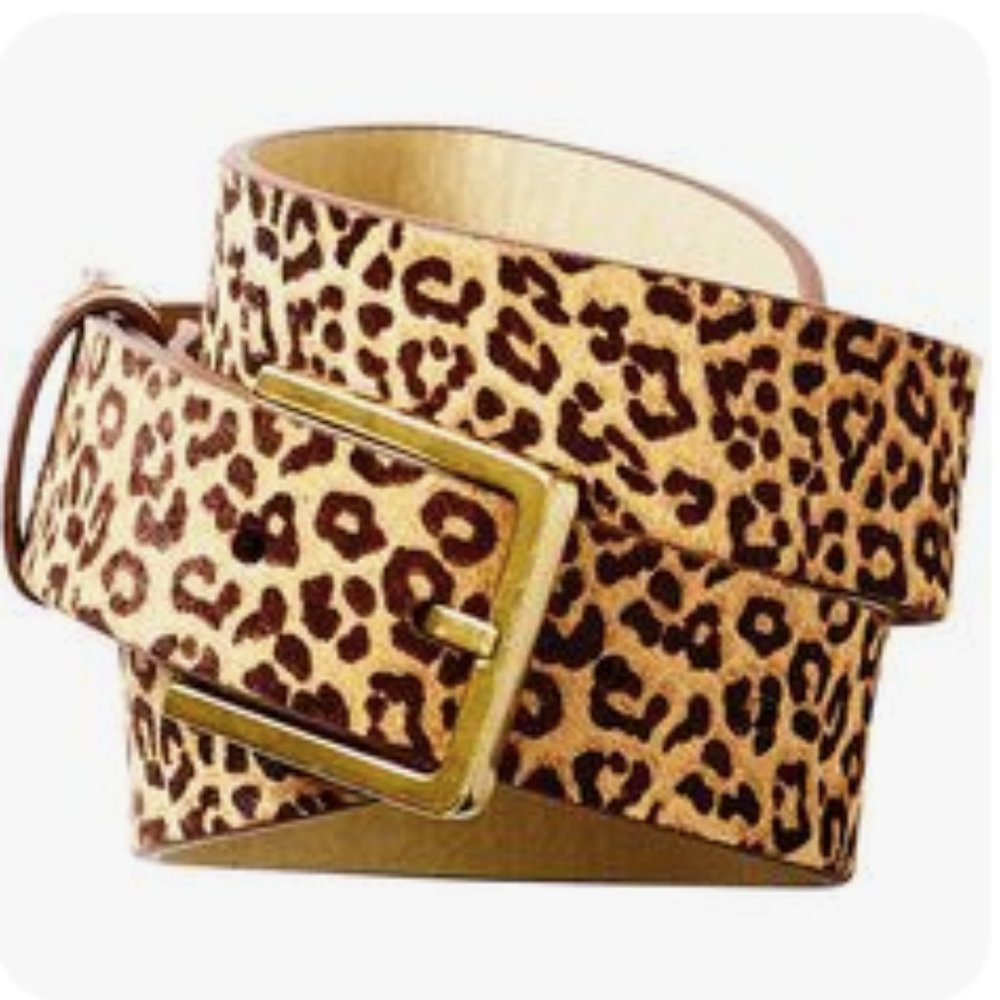 CAbi Kipling Calf Hair Leopard Belt - Never Worn